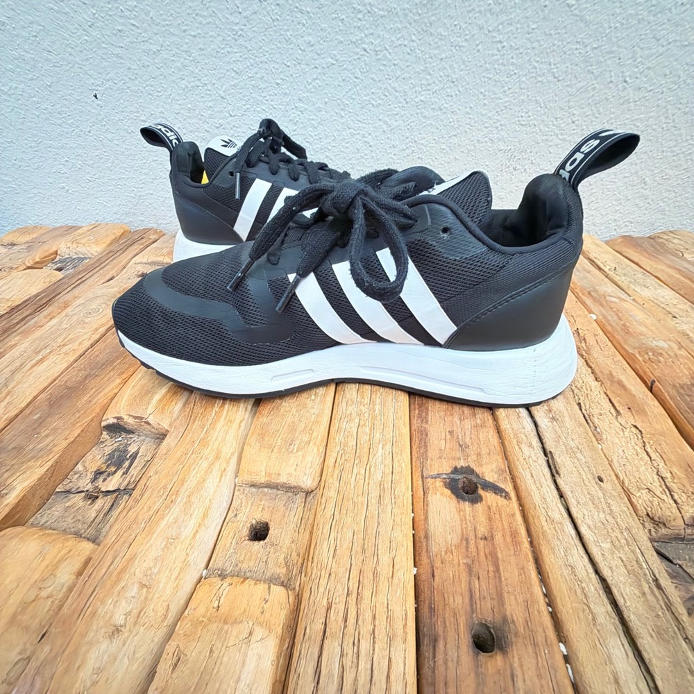 Adidas Multix Sneakers Size 6 Black White Mesh Running Shoes G55537